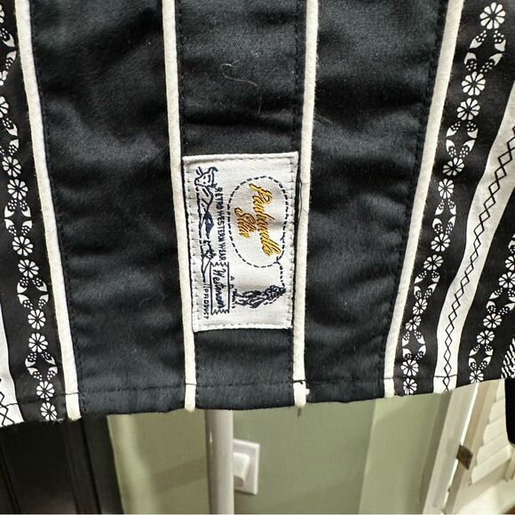 Panhandle Slim Black and White Western Button Down Size Medium - Picture 6 of 14